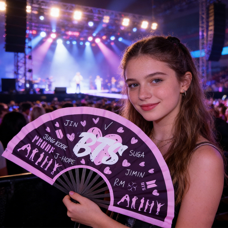 Kpop World Hand Fan Kpop World Tour Members Reusable Gift Hand Fan Kpop Fans Hand Fan