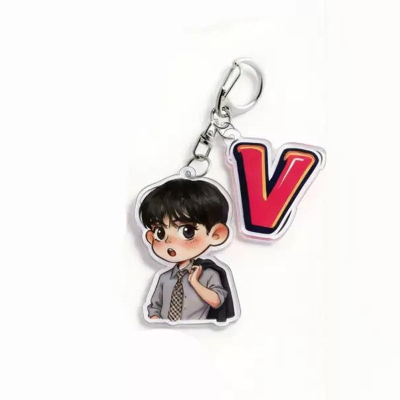 Kpop Cartoon Acrylic Keychain Logo Pendant Cute Travel Bag Charm Creative Gift for Music Lovers Unique Accessory Kpop Fans Keychain