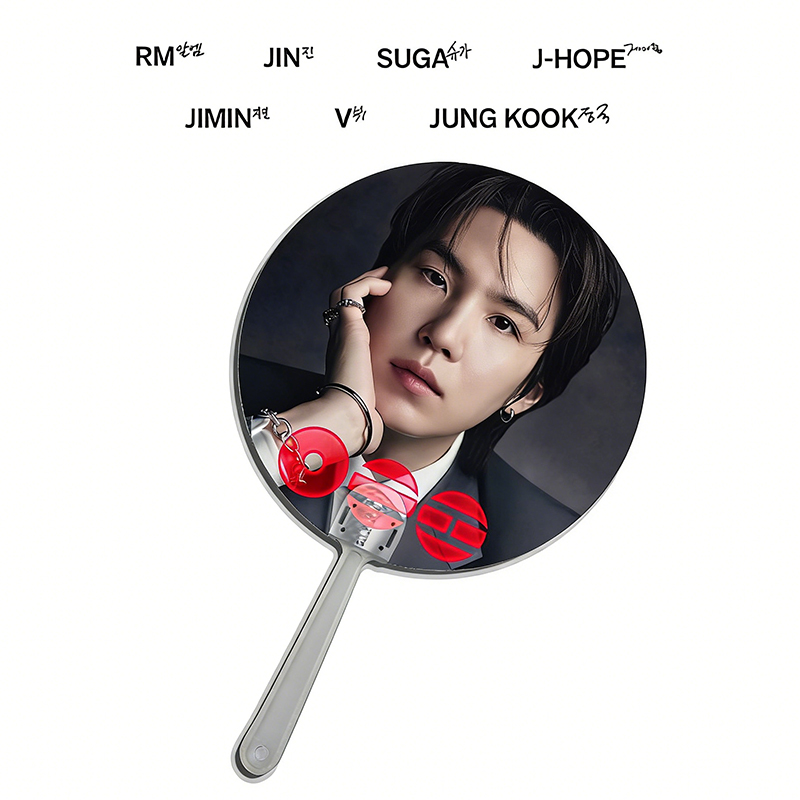Personalized K-Pop Group Member Image Hand Fan, Custom Portable Fan for Concert and Fan Meeting