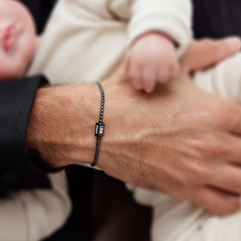 Personalized Daddy Bracelet Custom Dad Bracelet With Kids Name Family Name Bracelet Father jewelry Birthday Gift For Dad Dad Gift From Kids Christmas