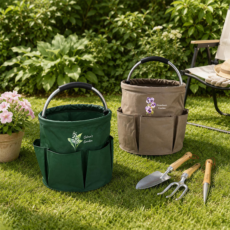 Personalized Garden Tool Tote Bag Gardening Tote Collapsible Oxford Cloth Organizer Gift for Mom Grandma Gardener