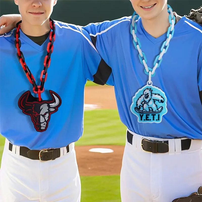 Personalized 3D Printed Sporty Team Logo Turnover Chain with Photo Birthday Game Day Gift for Team Members Sports Fans