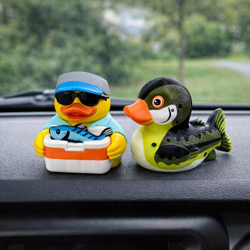 Personalized Fishing Duck Decor Duck for Dad Grandpa Hunter Decoration Cabin Decor Fishing Enthusiast Present Desk Ornament Dashboard Fisherman Funny Gift Tackle Box