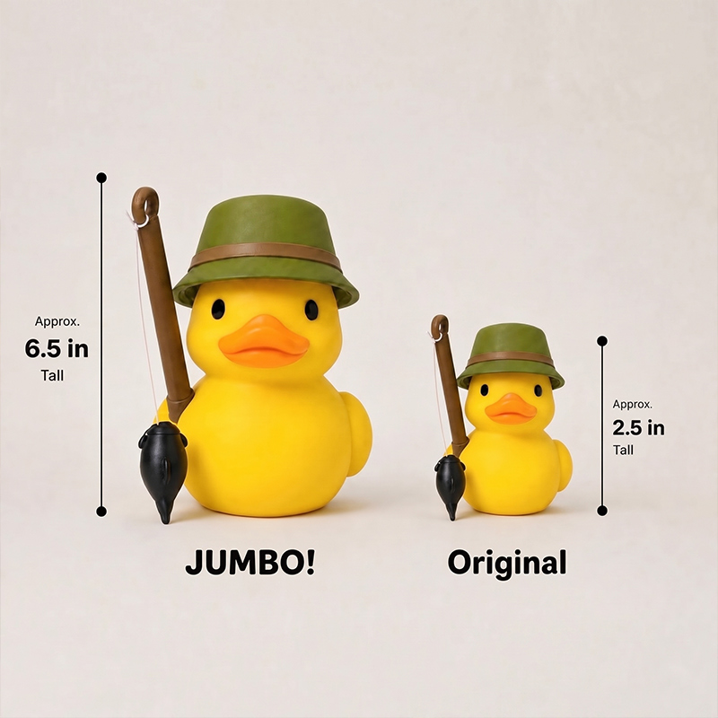 Personalized Fisher Duck Novelty Country Vibe Duck Outdoor Adventure Duck Gift for Fishing Lover Collectible Dad Gift