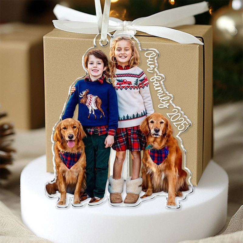 Personalized Acrylic Photo Ornament: Family Christmas 2026 Gift