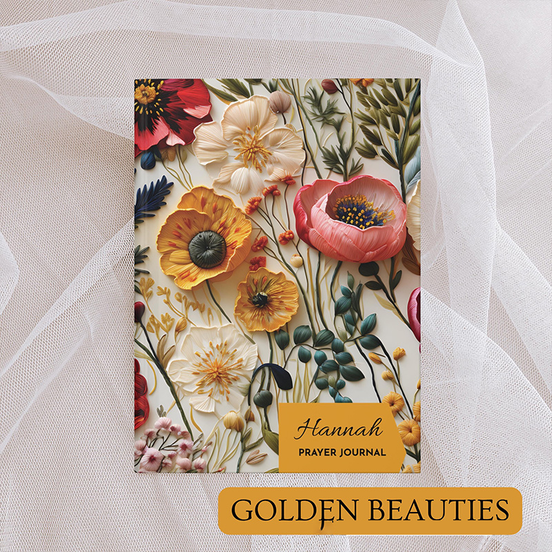 Personalized Elegant Floral A5 Prayer Journal Notebook with Name for Her Sermon Notes Gift for Christian Religious Gift for Women Mom Grandma