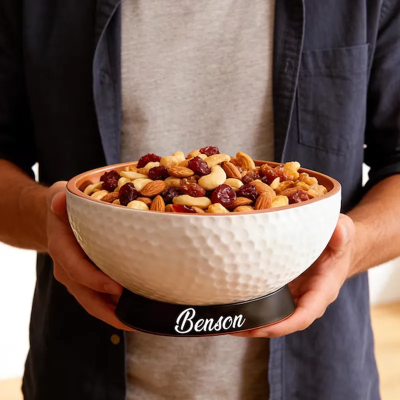 Personalized 3D Printed Golf Ball Snack Bowl with Custom Name Design