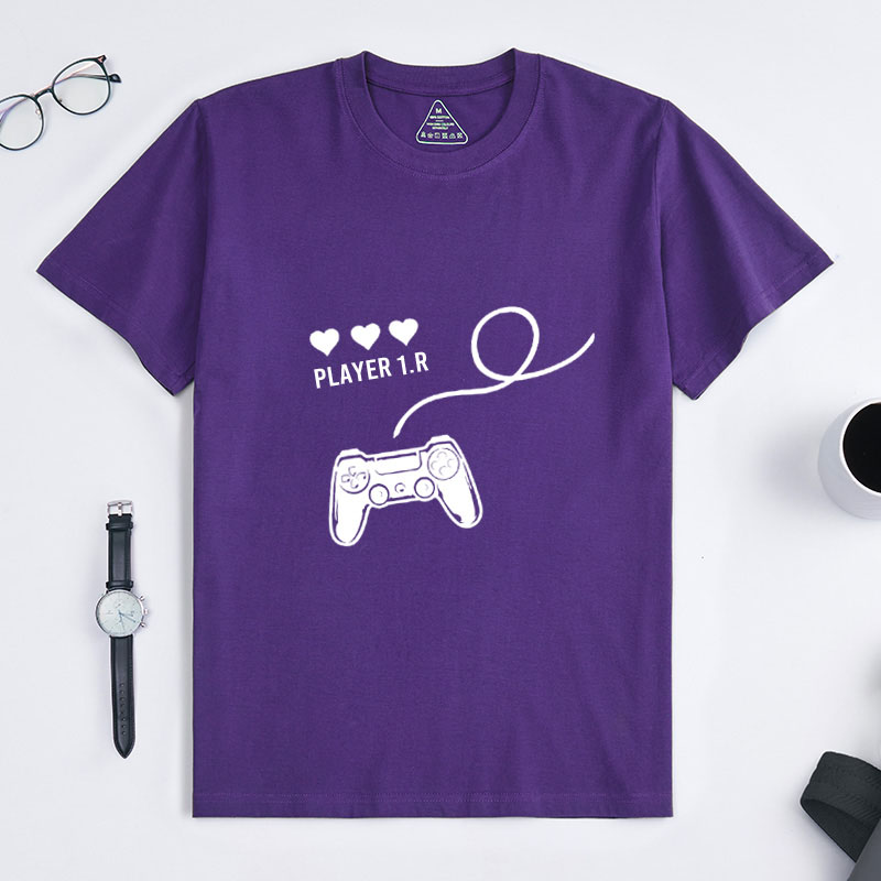 Personalized Player 1 & Player 2 Love Connection Couple Shirts, Matching Couple Newlywed Gift Valentines Day Shirt Gift for Couple