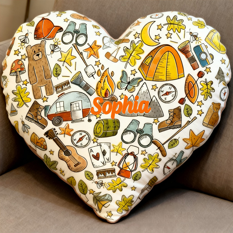 Personalized Love Camping Pillow Hiking Lover Pillow Camp Life Pillow Funny Camper Pillow Gift For nature outdoor Camp Lover