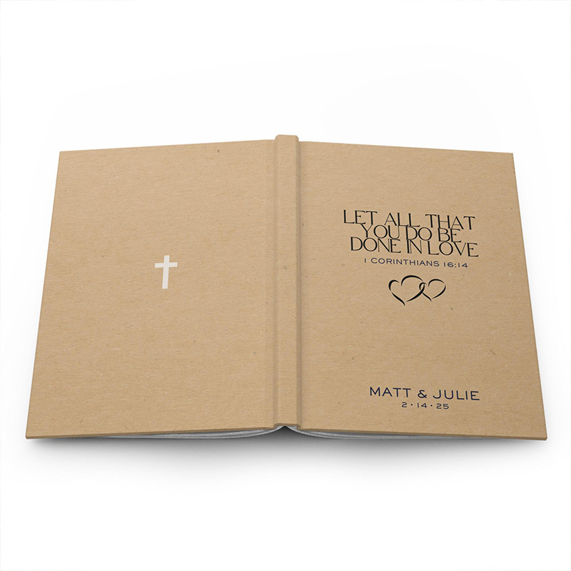 Personalized Let All that You Do be Done in Love A5 Prayer Journal with Name and Date Christian Couple Notebook Biblical Wedding Gift for Anniversary