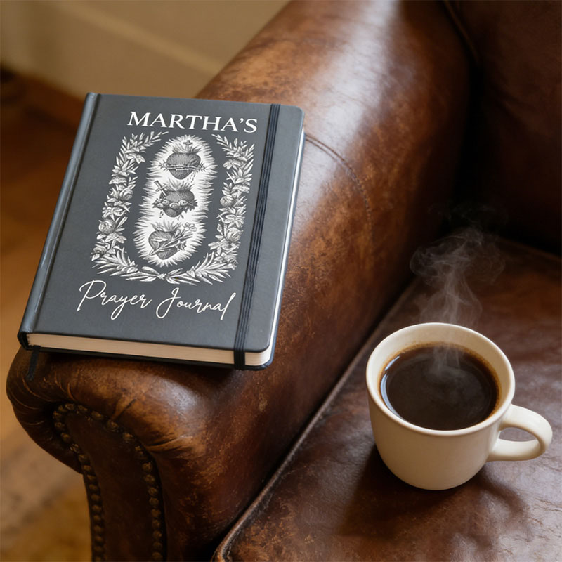 Personalized Sacred Heart A5 Catholic Prayer Journal with Custom Name Confirmation Gift Catholic Gift Religious Gift for Her