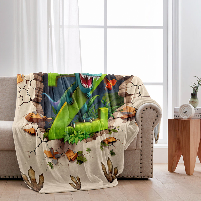 Personalized Love Dinosaurs Kid Blanket Birthday Gift for Kids