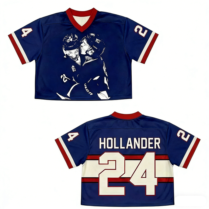 Personalized Women's Hockey Crop Jersey with Stylish Player Image and Custom Details