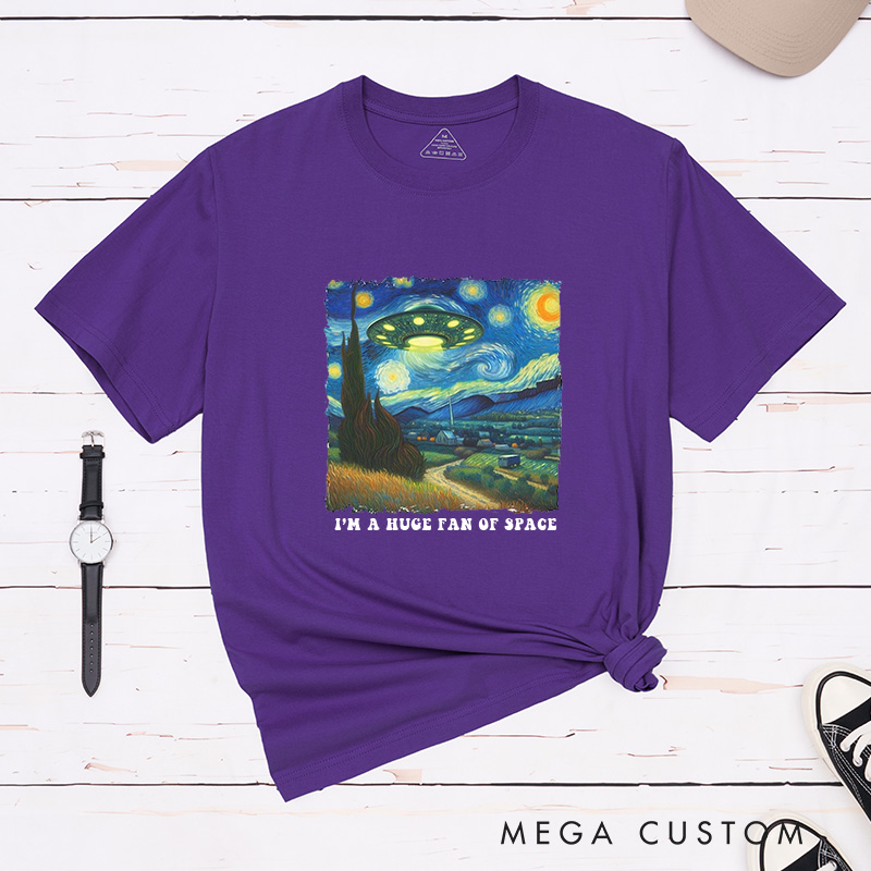 Personalized Personalized Starry Night Astronaut Shirt Cosmic Space Art Tee V Gogh Inspired Galaxy Sweatshirt Aesthetic Space Lover T-Shirt for Geek Lover