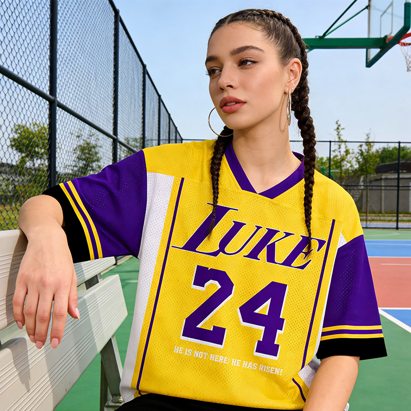 Personalized "He Is Rizzin" Basketball Mesh Jersey Custom Name and Number for Religious Sports Lovers