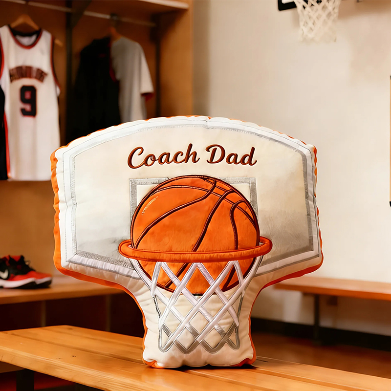Personalized Graphic3DPrint Basketball Hoop Pillow with Custom Text for Basketball Lovers