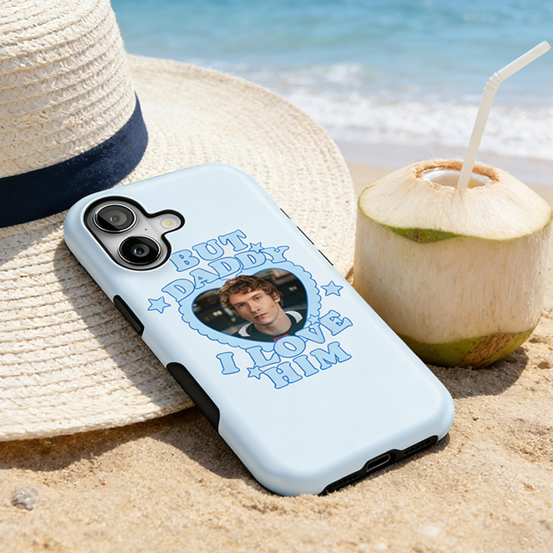 Personalized "But Daddy I Love Him" Hockey Heart Phone Case for Ice Hockey Fandom & Romance Lovers