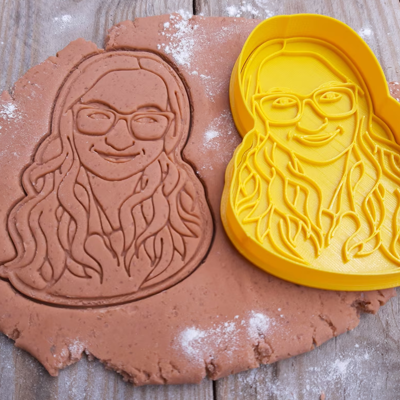 Personalized Portrait Cookie Cutter Personalized Face Stamp Made from Photo Christmas Gingerbread Baking Gift