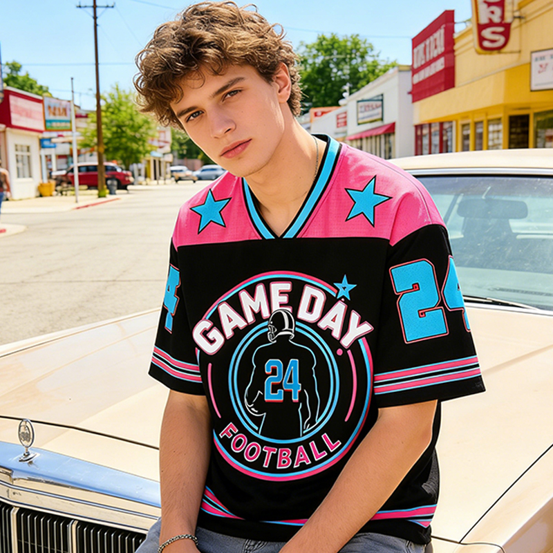 Personalized Game Day Football Mesh Jersey with Custom Name and Number for Sports Fans