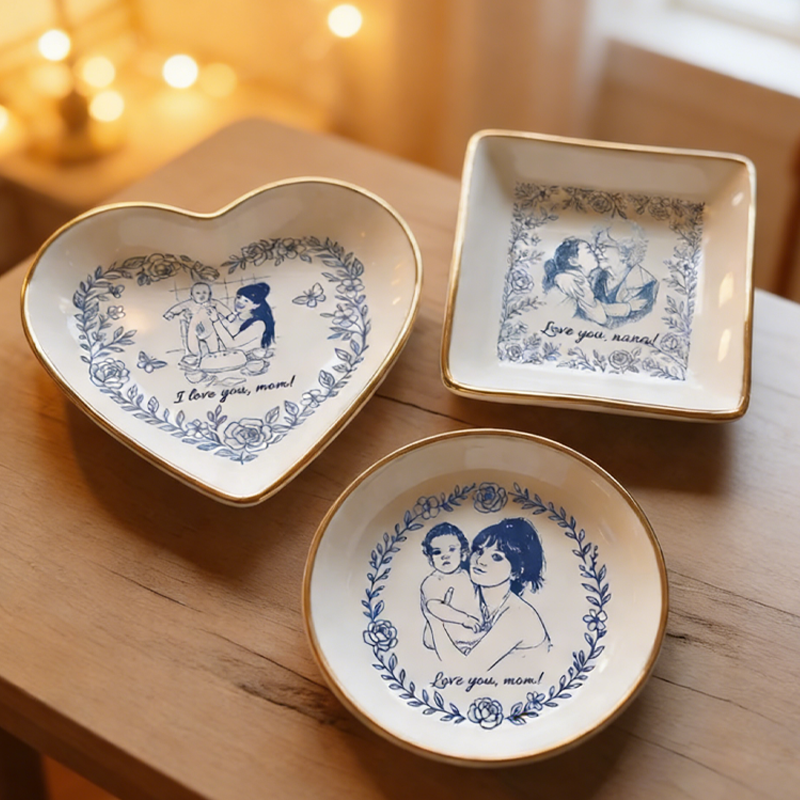 Personalized Photo Ring Dish Personalized Portrait Ceramic Pet Photo Gift Pet Lover Gift