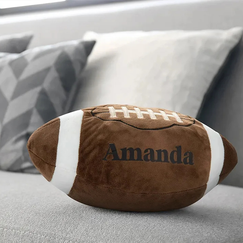 Personalized Plush Basketball Pillow with Custom Name for Sports Fans and Kids