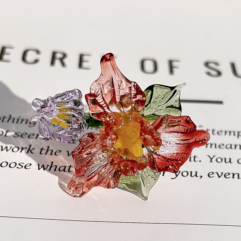 Glass Birth Month Flower, Birth Flower Gift, Hand Blown Spring Flower, Glass Flower Bouquet, Personalized Gifts, Gift For Her, Birthday Gift