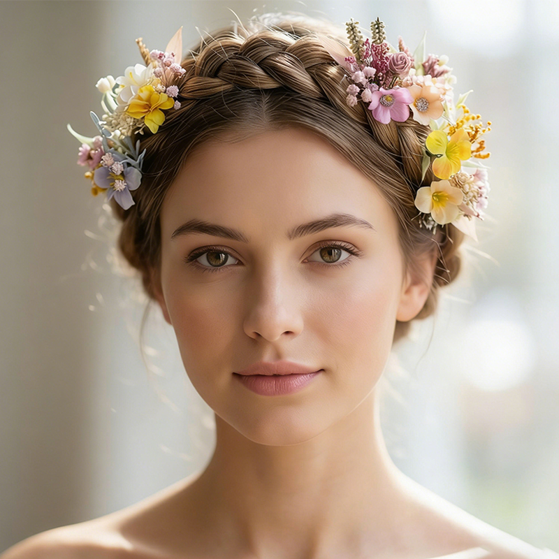 Personalized Boho Floral Wedding Hair Pins Custom Dried Flower Hair Accessories for Brides and Bridesmaids