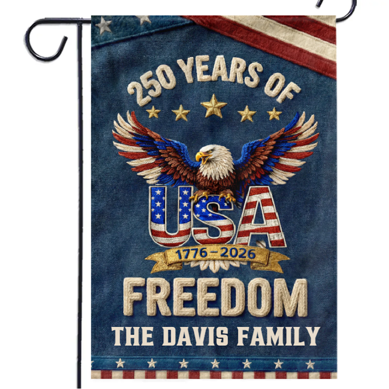 Personalized America 250th Flag Anniversary Gifts for Mom Dad Brother Sister Kids Family Is Our Home