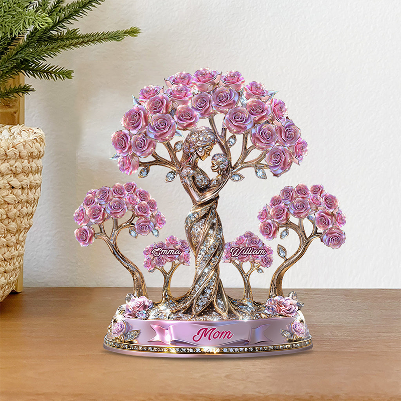 Personalized Mother The Love Between Mother and Her Kids Shaped Acrylic Plaque Unique Gift for Grandma Mom