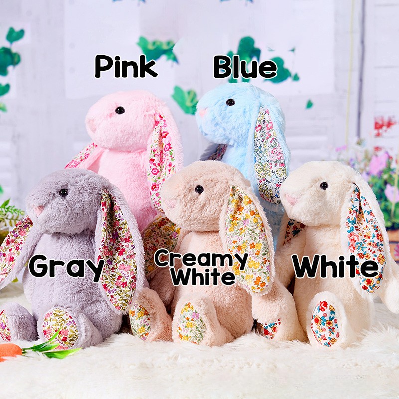 Personalized Bunny Rabbit with Name Plush Bunny Toy Easter Gift for Girls Boys