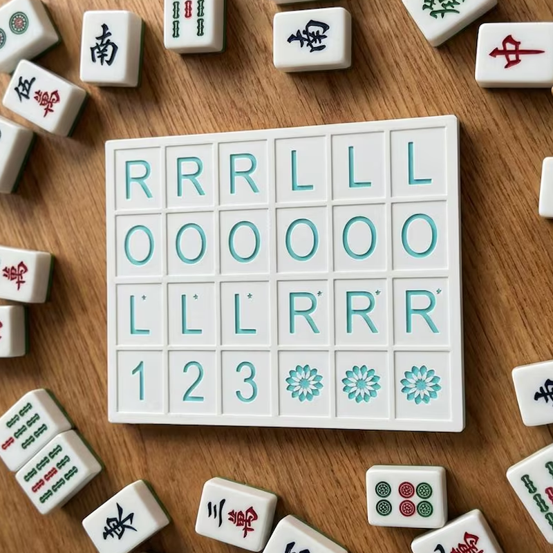 Mahjong Solo Practice Board American Mahjong Training Aid 3D Printed Board Single Player Training Customizable Colors Colors Training Aid