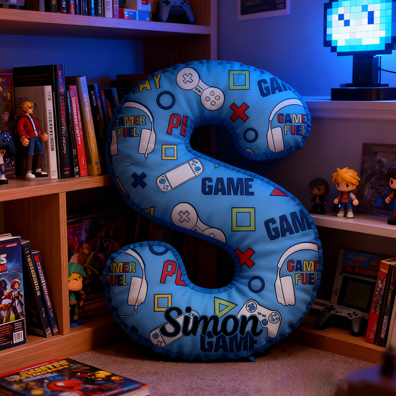 Personalized Gamer Cushion Pillow Custom Game Room Decoration Gift for Game Geek Lover