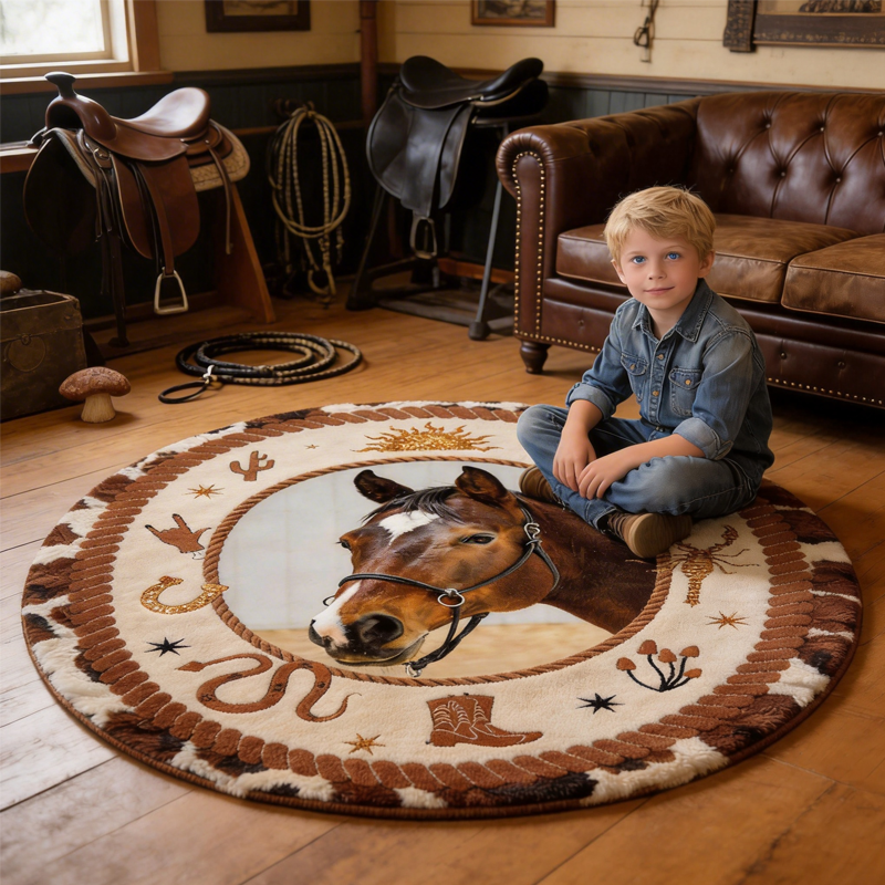 Personalized Retro Horse Doormat Gift for Equestrian Riding Lovers Hourse Lover Gifts Birthday Gift for Kids