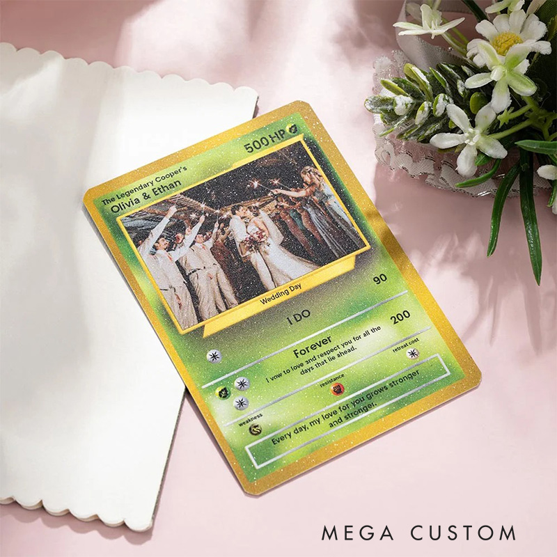 Personalized Funny Glitter Classic Game Card with Photo Card Game Collection for Game Lovers Birthday Gift for Kids Couple Pet Lover