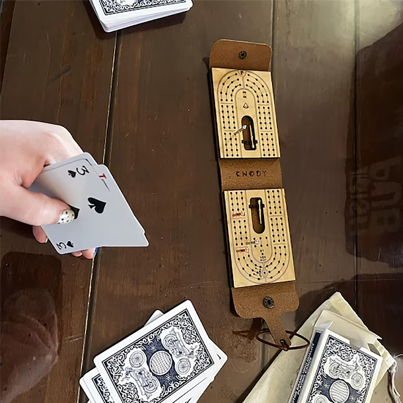 Personalized Portable Engraved Name Cribbage Board Custom Name Camping Outdoor Activities Birthday Gift for Cribbage Lovers