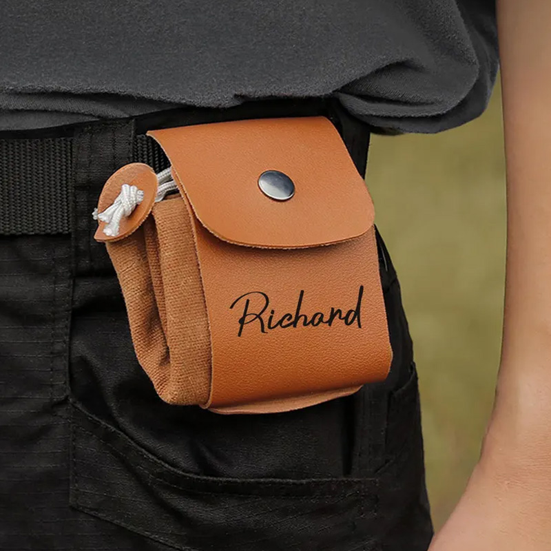 Personalization Foraging Bag Leather Bushcraft Hiking Belt Baggathering Bag Fruit Picking Bag Camping Gear Gift for Gardener