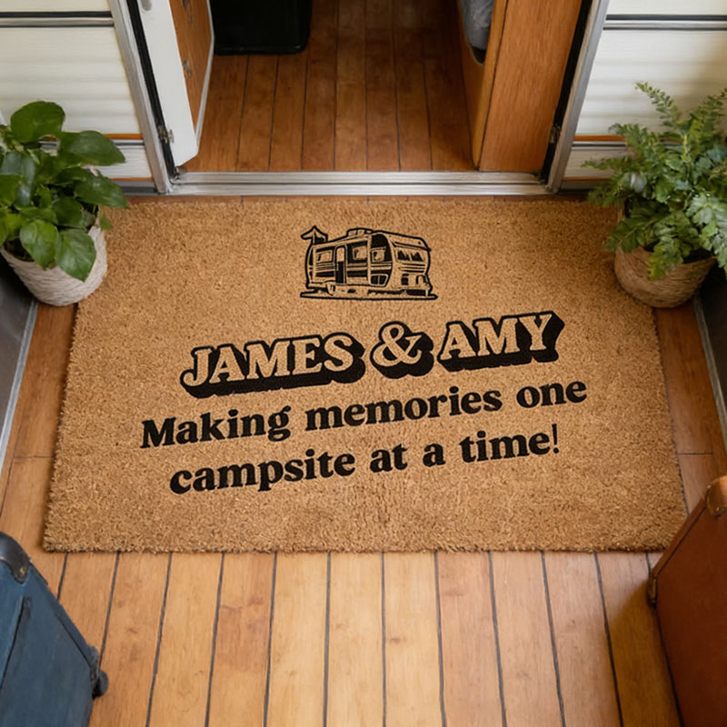 Personalized Caravan Doormat Customized Outdoor Rug Housewarming Gift Caravan Gift Mobile Home Doormat