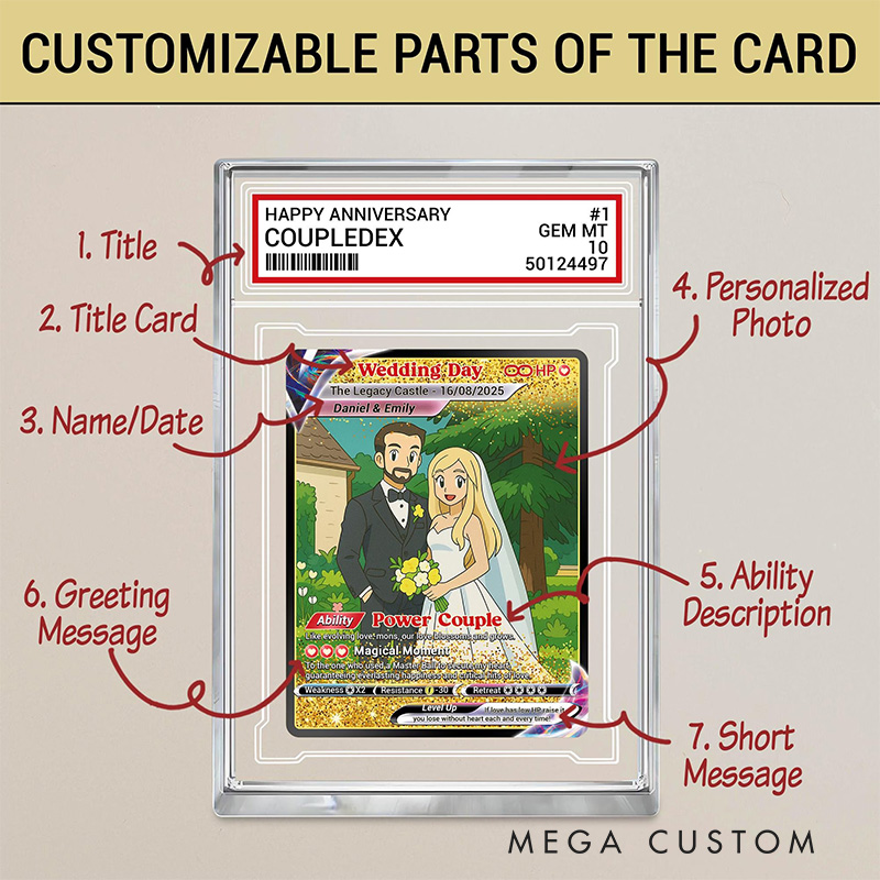 Personalized Glitter Style Couple Photo Acrylic Game Card with Photo Card Game Collection for Game Lovers Birthday Gift for Couple Anniversary