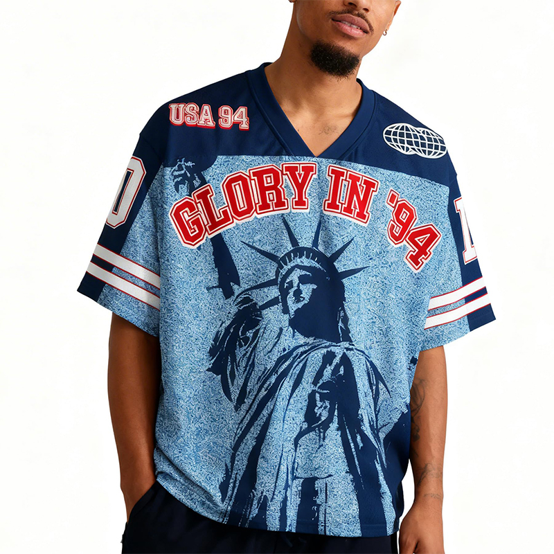Personalized Glory In '94 Mesh Football Jersey Custom Number Statue for Patriots and Sports Fans
