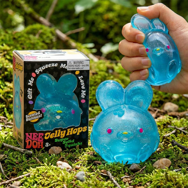 Personalized Jelly Hops Bunny Stress Ball Cute Squishy Fidget Toy Sensory Squeeze Ball Easter Basket Stuffer Anxiety Relief Gift