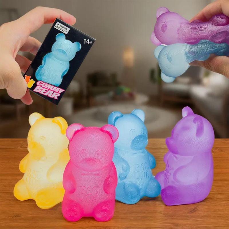 Personalized Bear Squishy Stress Toy Gummy Bear Squishy Toy Cute Bear Stress Reliever Anxiety Relief Gift