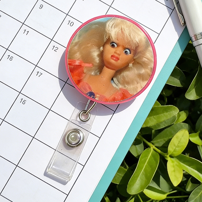 Personalized Funny Badge Nurse Badge Reel Funny ID Badge Holder Retro Doll Badge Reel Nurse Badge Holder Nurse Gift 