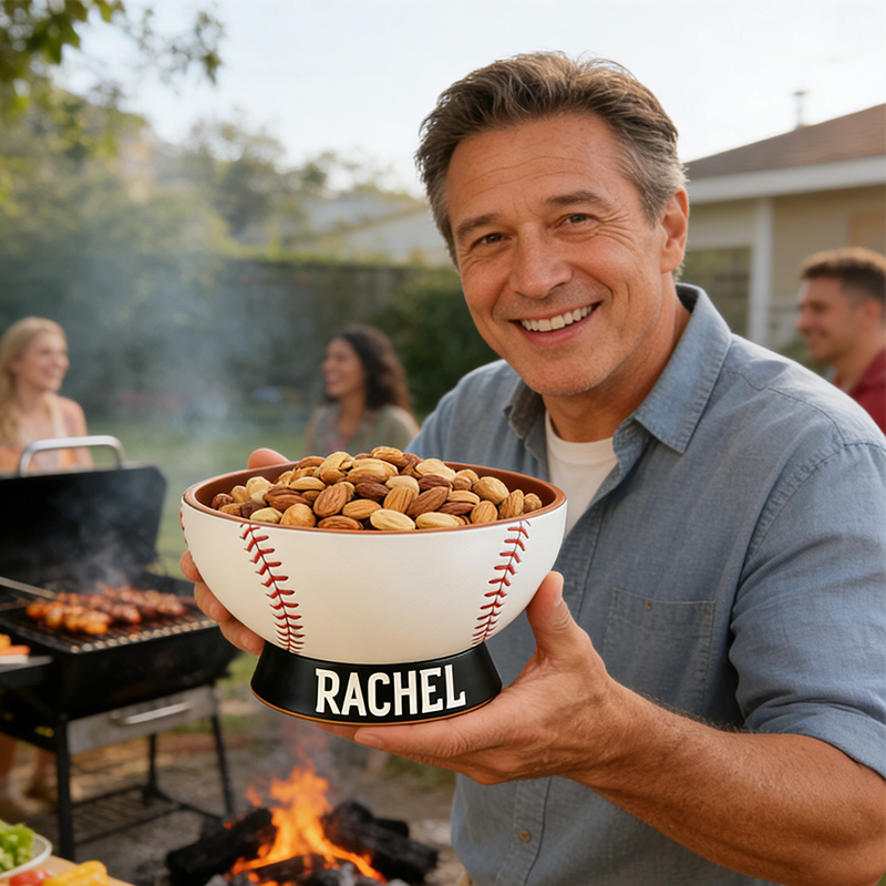 Personalized 3D Printed Baseball Snack Bowl Baseball Party Snack Bowl for Game Day Fans