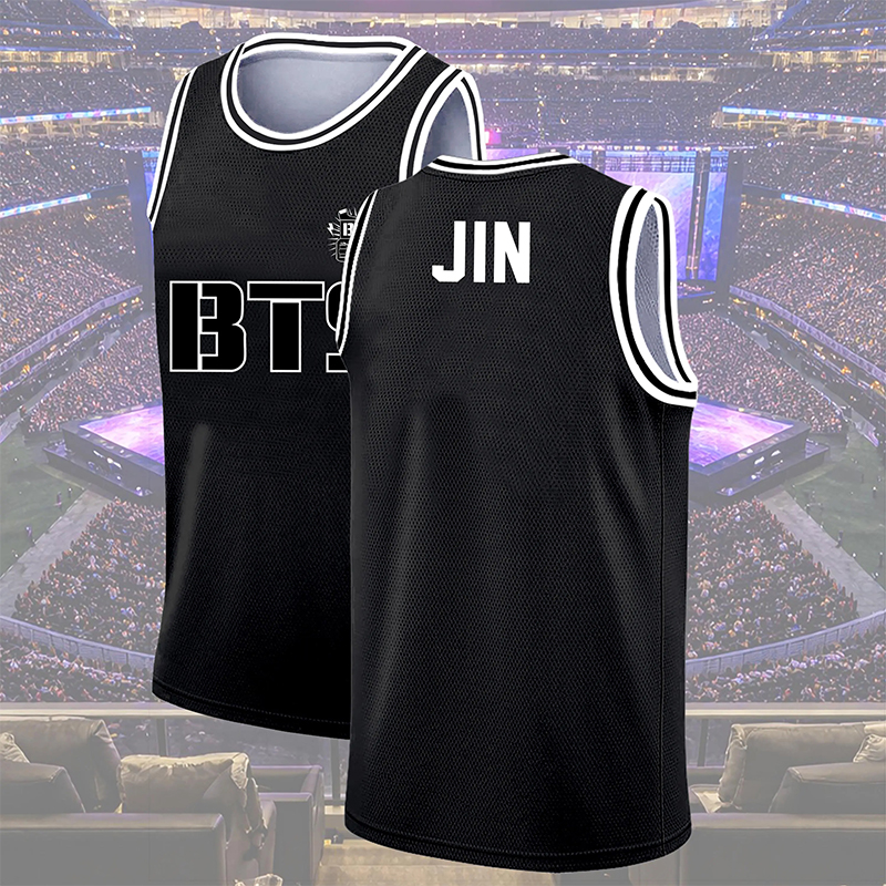 Custom BTS Basketball Jersey for Teen Girl Women Men, Personalized Kpop Tank Top Jersey, World Tour 2026 Concert Jersey Shirt for Fans Gift