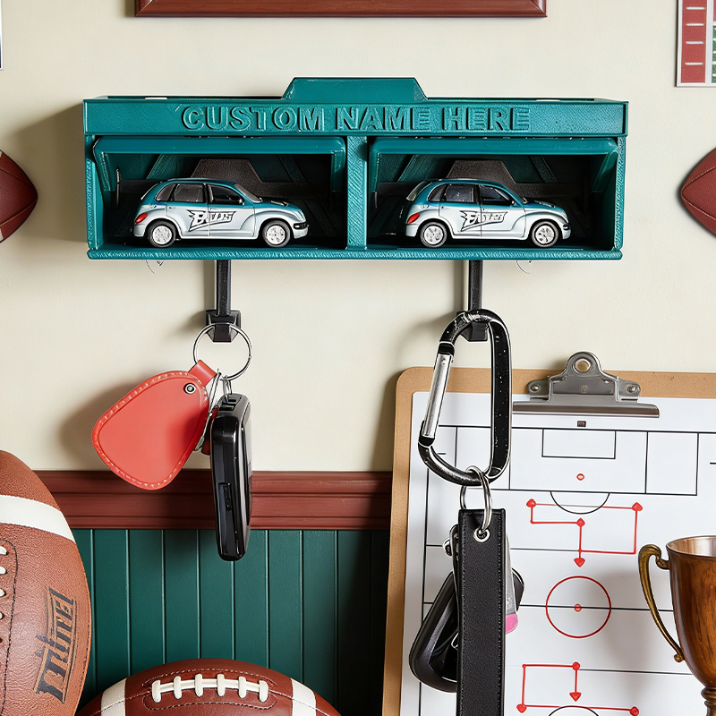 Personalized 3D Printed Key Holder with Sports Team Theme for Fans and Families