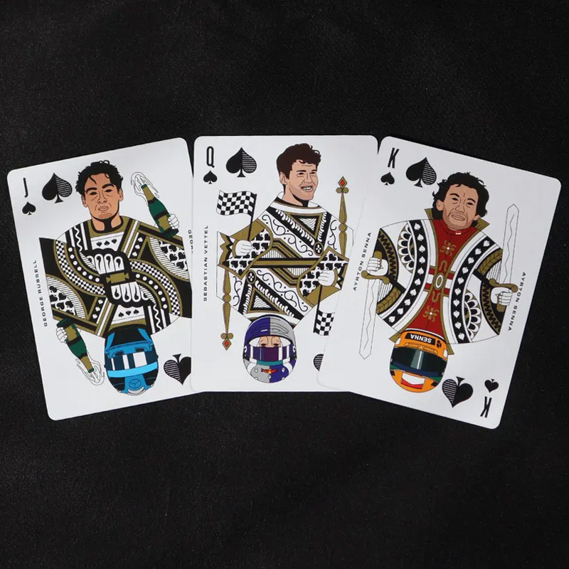 Motorsport Playing Cards Unique Motorsport Fan Gift Fan Illustrated Poker Deck of Formula 1 Legends