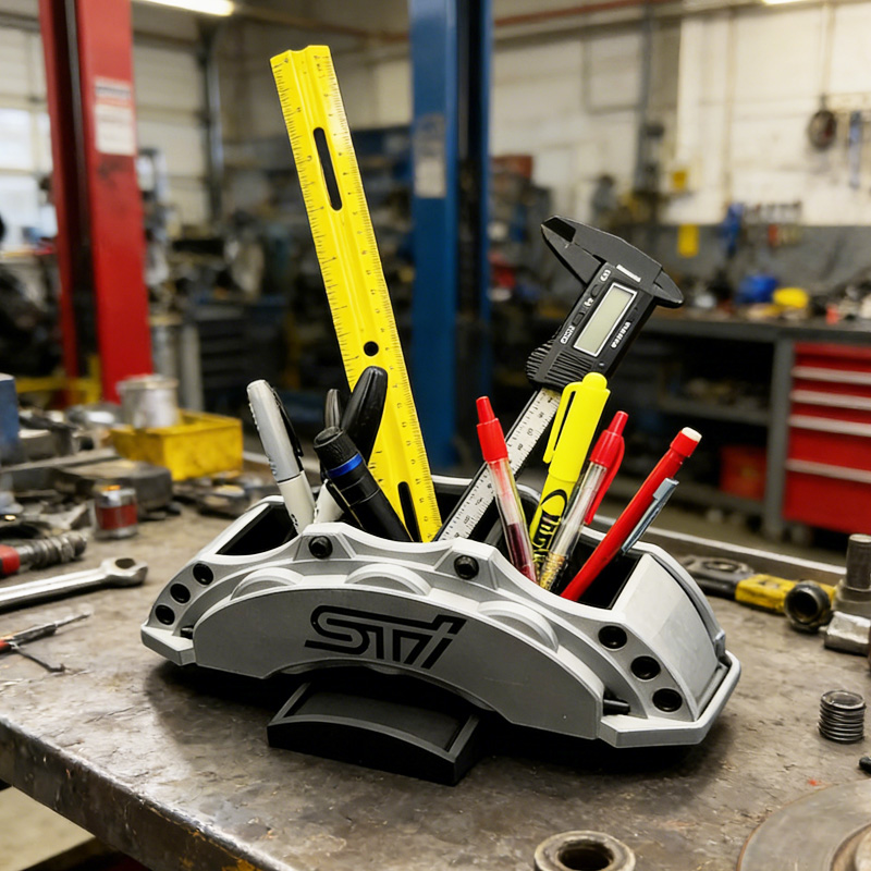 Personalized Brake Caliper Desk Organizer Pen Holder Unique Motorsport Fan Gift