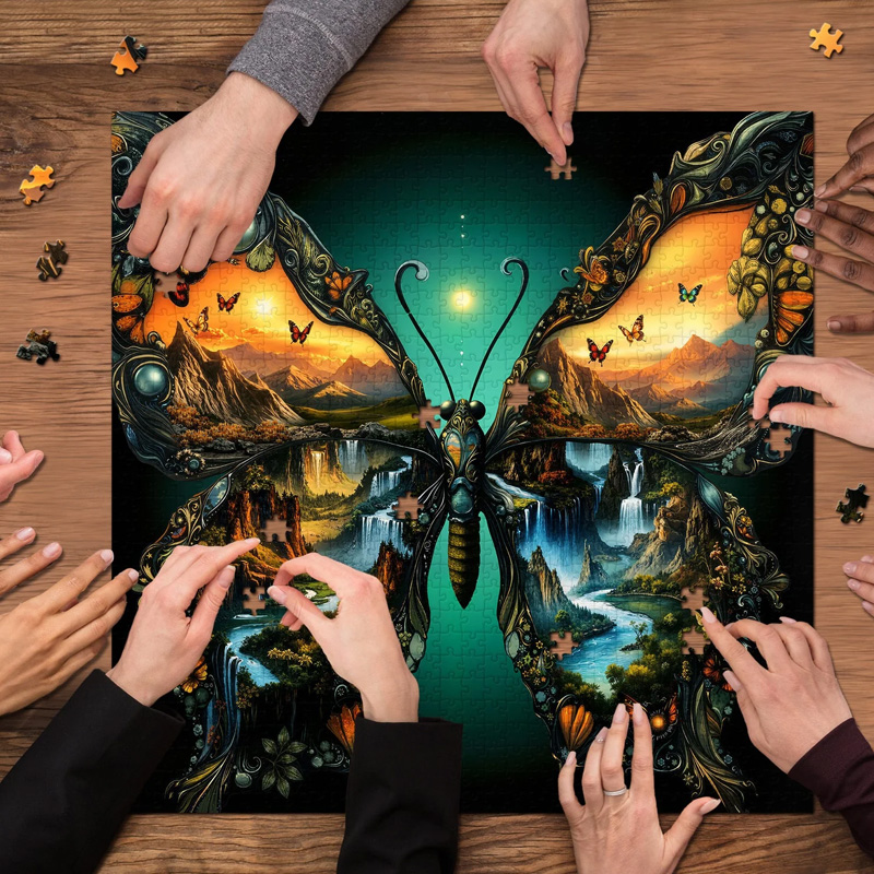 Wings of Landscapes Jigsaw Puzzle Birthday Gifts for Kids Gift Idea for Cartoon Lovers