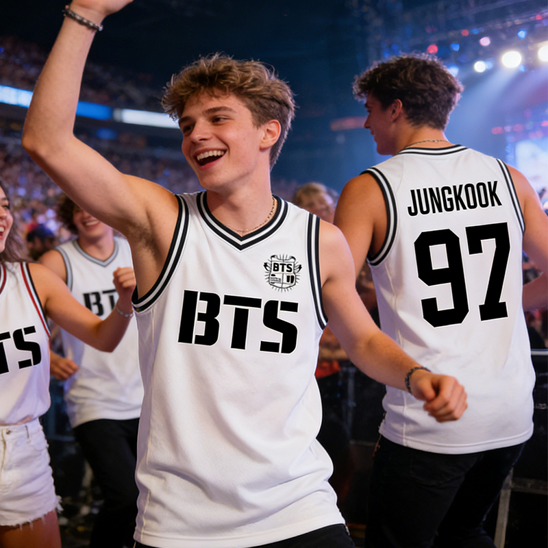 Personalized K-Pop Basketball Jersey Concert Basketball Tank Top World Jersey Tour For Army