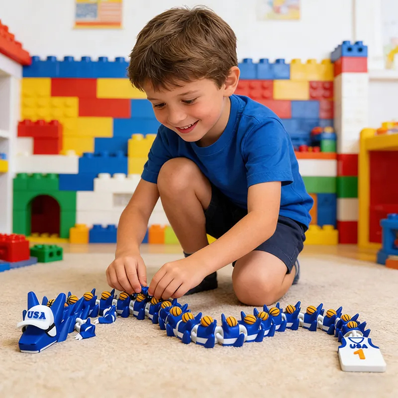 Personalized 3D Printed Basketball Dragon Toy with Custom Jersey for Basketball Loving Kids